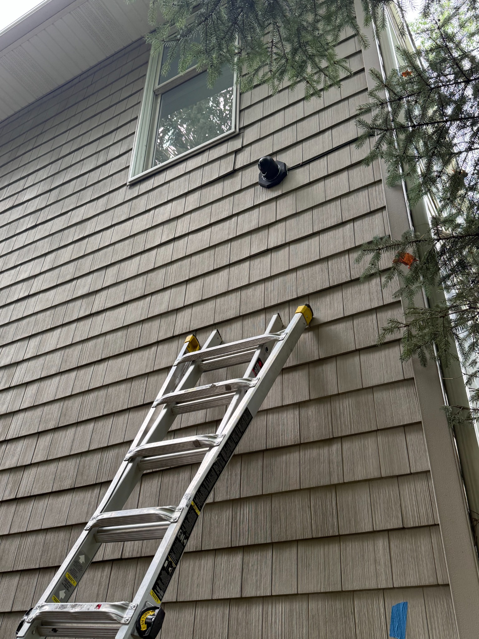 Finished exterior surveillance camera installation at an Edison New Jersey residence